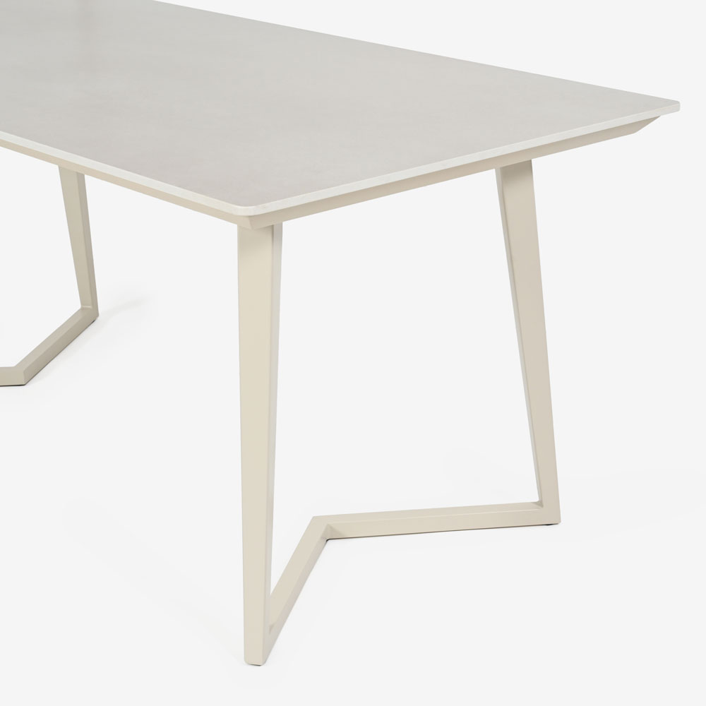 ダイニングテーブル「グレイス」セラミック天板 アイボリー色 全3サイズ