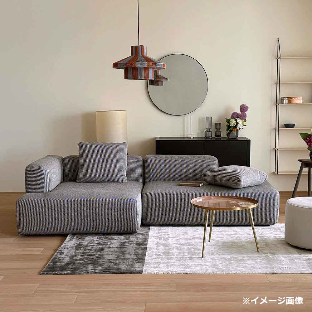 カウチソファ2点セット 向って左カウチ「SUMOWA（スモワ）」幅247cm 布#17グレー