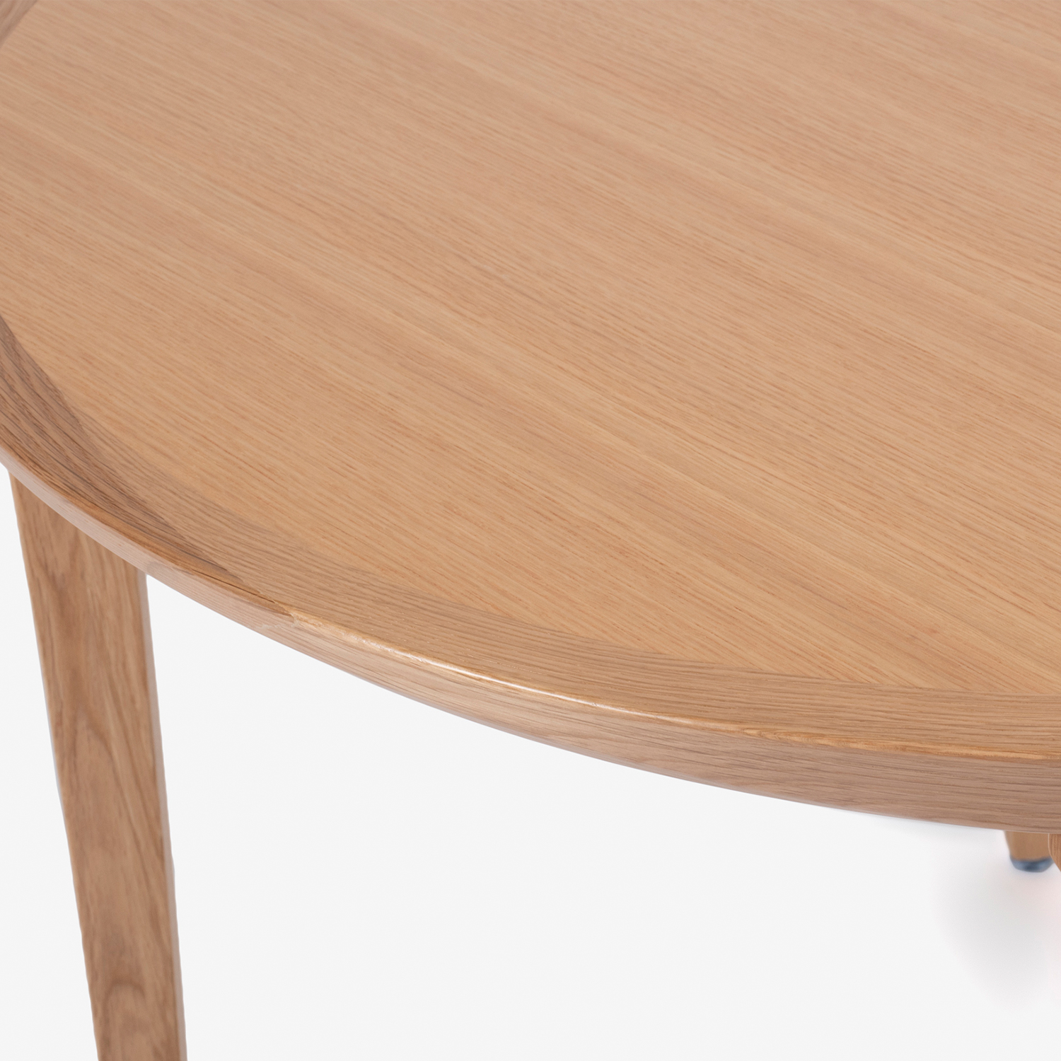 秋田木工 ダイニングテーブル「N-T005」丸型 ナラ材ホワイトオーク色 全2サイズ【受注生産品】