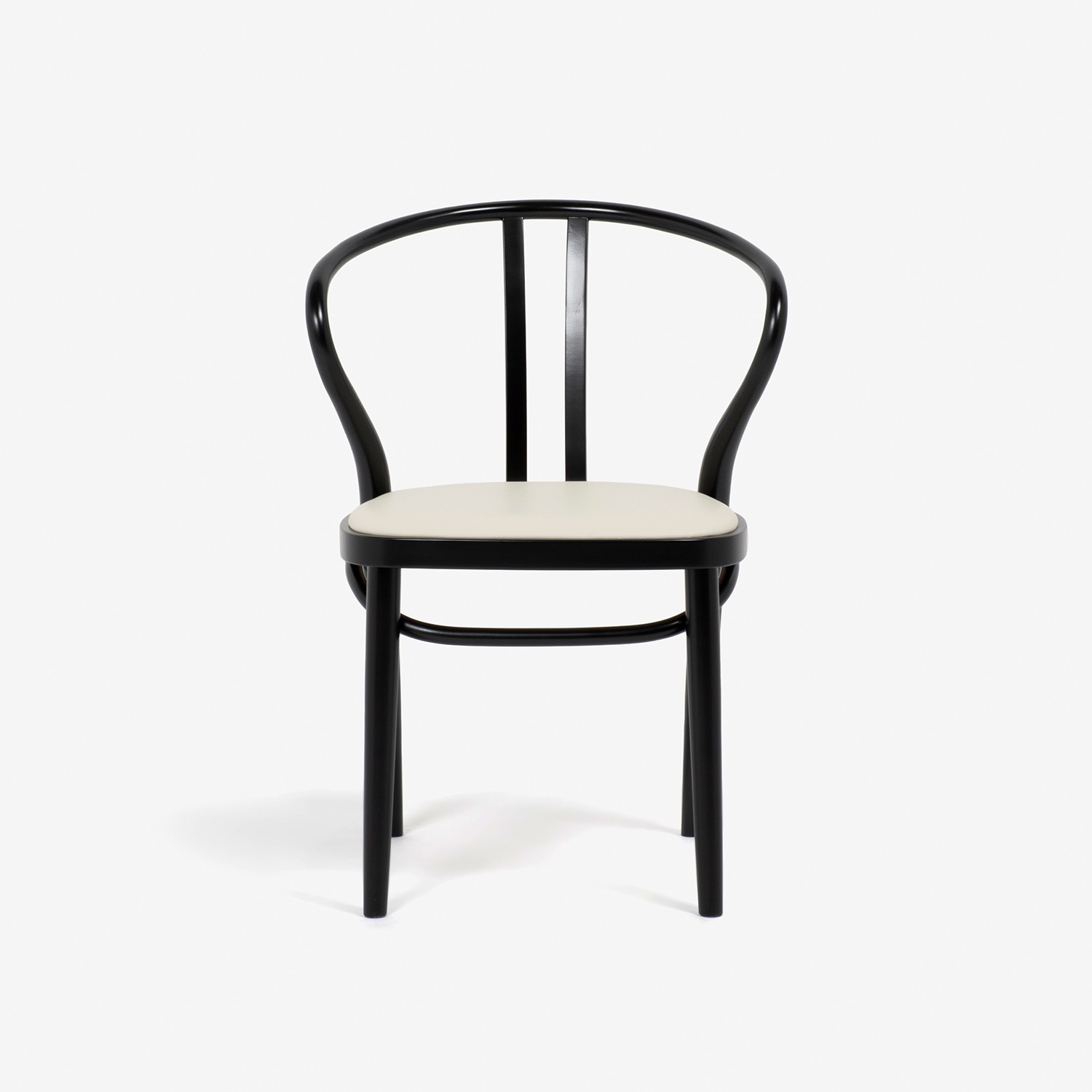 ダイニングチェア「503-OU」ナラ材ホワイトオーク色 PVC ブラック 秋田木工 ダイニングチェア「503-OU」ナラ材ホワイトオーク色