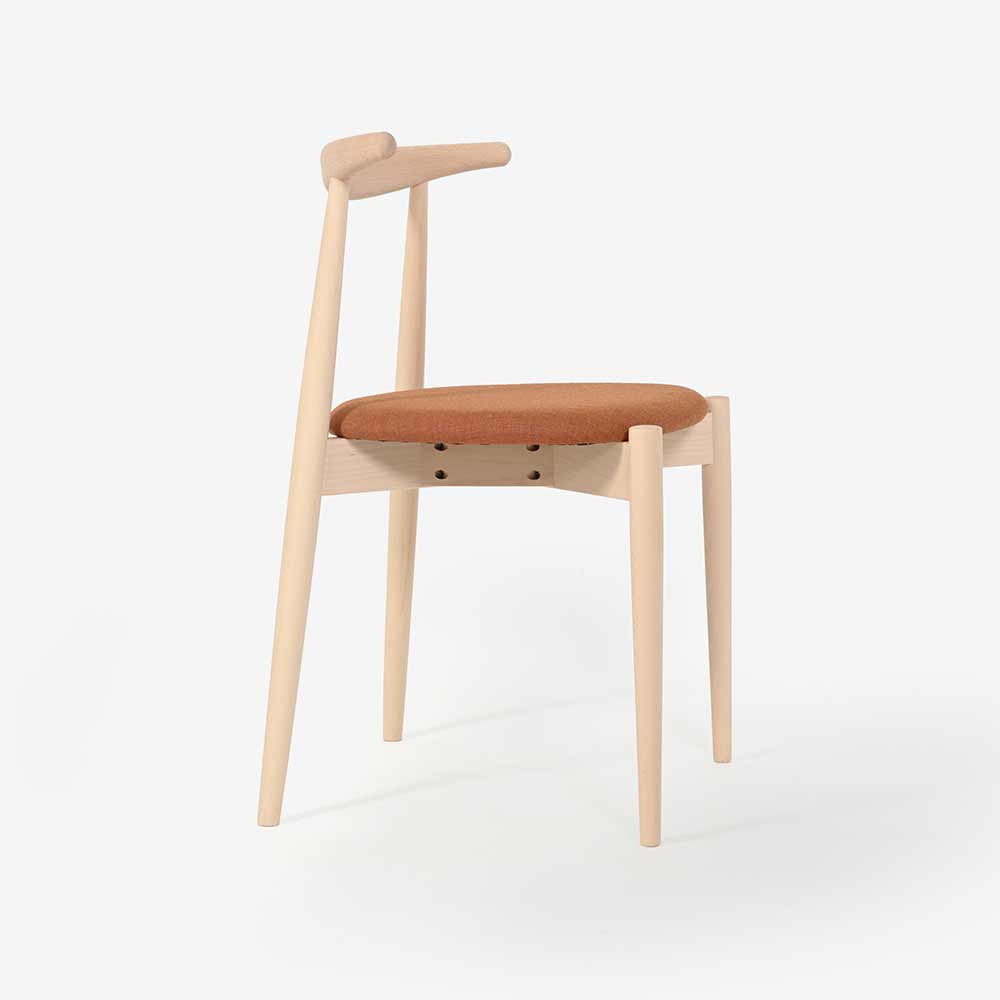 秋田木工 IDC大塚 ダイニングチェア No.0808 ナラ材 白木塗装 PVC 秋田木工 IDC大塚 ダイニングチェア No.0808 ナラ材 白木塗装