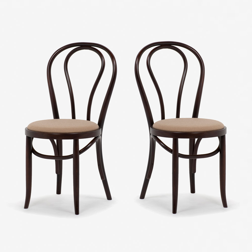 秋田木工 ダイニングチェア「16B-OU」ブナ材 ウォールナット色/張地 布#A-11【2脚セット】【セール対象品のため10%OFF】