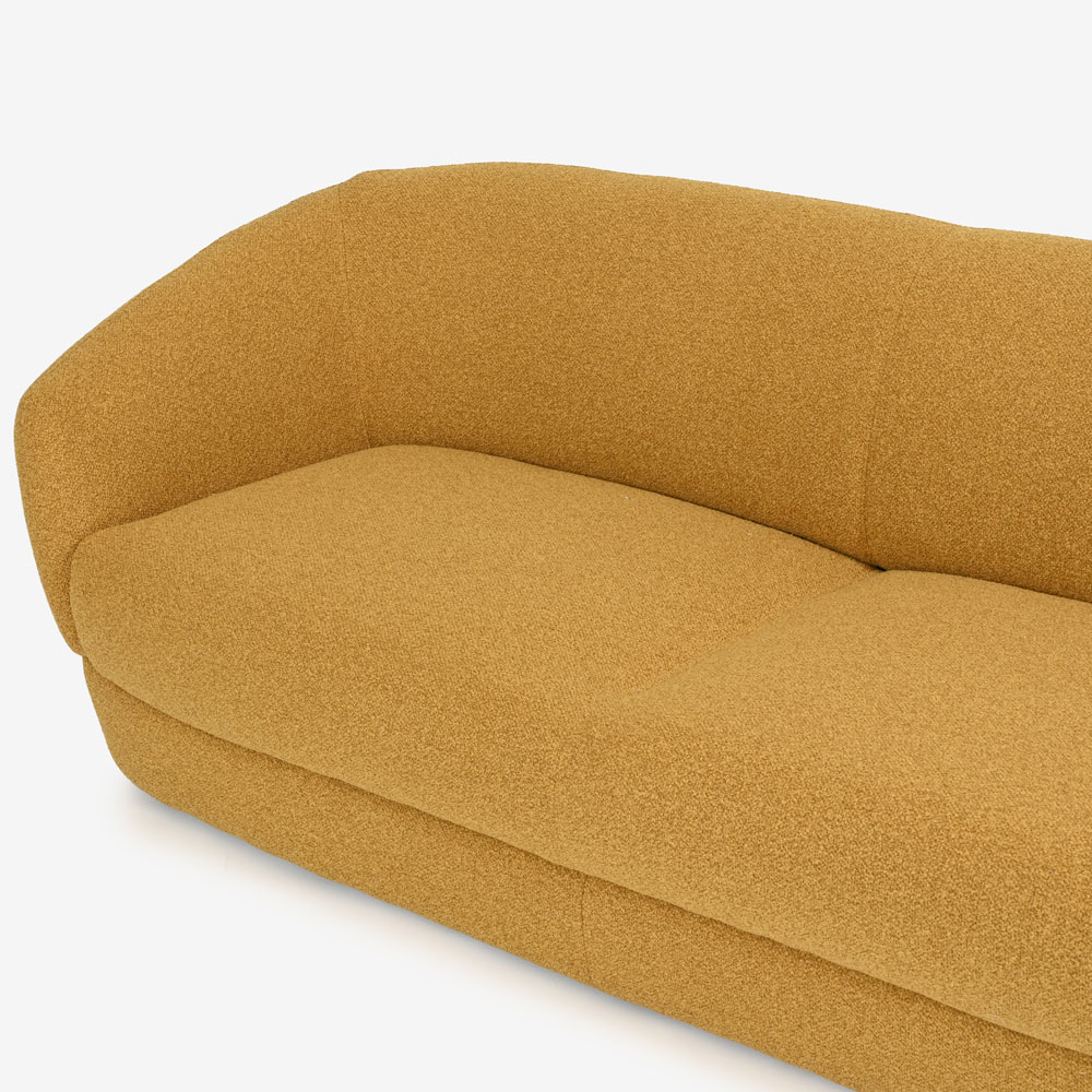 FaBBRica（ファブリカ）ソファ 3人掛け「FA-0695 メンフィス」幅204cm 布張り 全2色