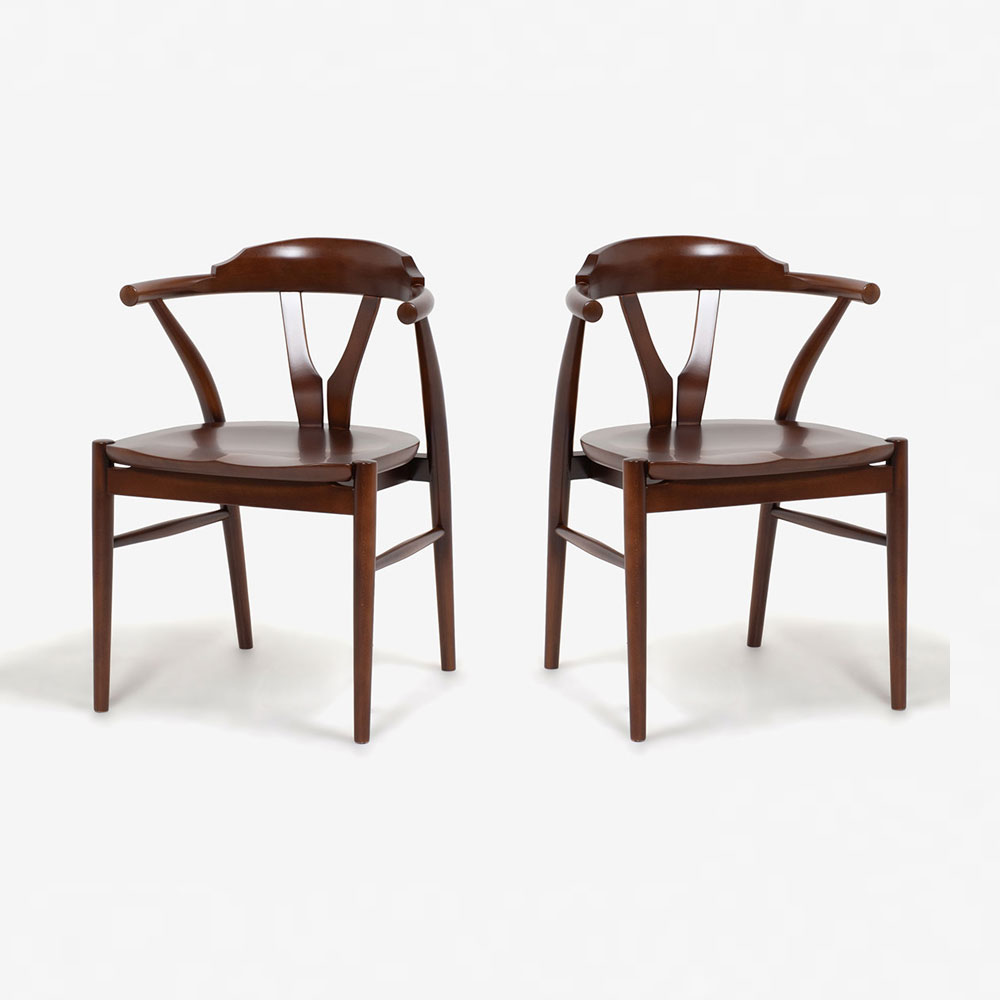 秋田木工 ダイニングチェア「AK-006」ブナ材 BWN色【2脚セット】【セール対象品のため10%OFF】