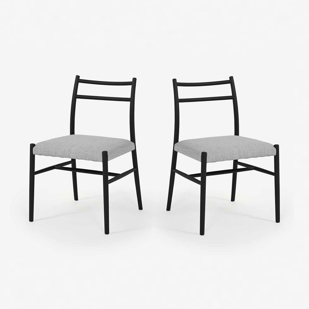 秋田木工 ダイニングチェア「ルフト」ブナ材 WLBK色/張地 布#リミックス0123【2脚セット】【セール対象品のため10%OFF】