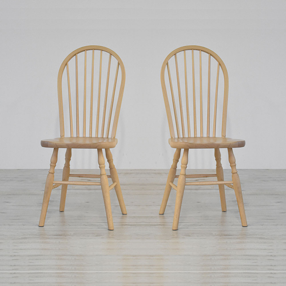 秋田木工 ダイニングチェア「500EB」ブナ材 白木塗装【受注生産品】【2脚セット】【セール対象品のため10%OFF】