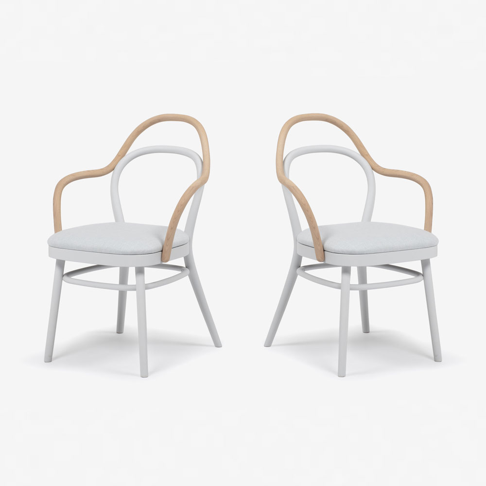 秋田木工 ダイニングチェア「magekko(まげっこ)」ブナ材 カラータイプ 全5色【受注生産品】【2脚セット】【セール対象品のため10%OFF】