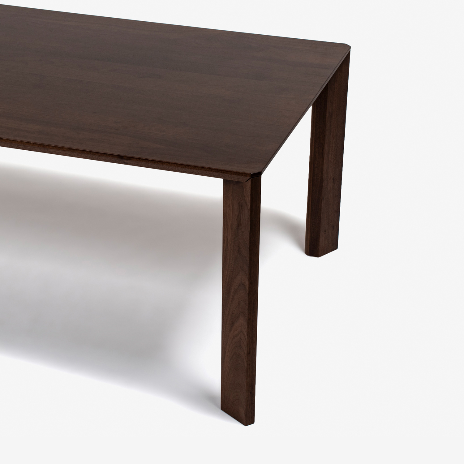 ダイニングテーブル「セレスタ」幅180cm ウォールナット材WP色 4本角脚(1型) 【受注生産品】