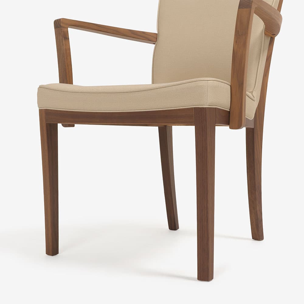 カリモク家具 ダイニングチェア（アーム付き）「C3080AYRG」ウォールナット材ウォールナットナチュラル色 合成皮革張り U565マニエラシャンパンゴールド色