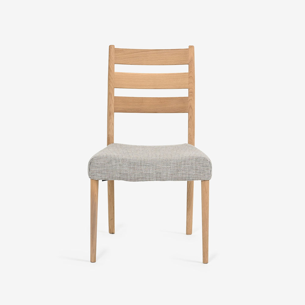 カリモク家具 ダイニングチェア「C3015DCEG」オーク材ピュアオーク色 布#モダンB450ミックスグレー色