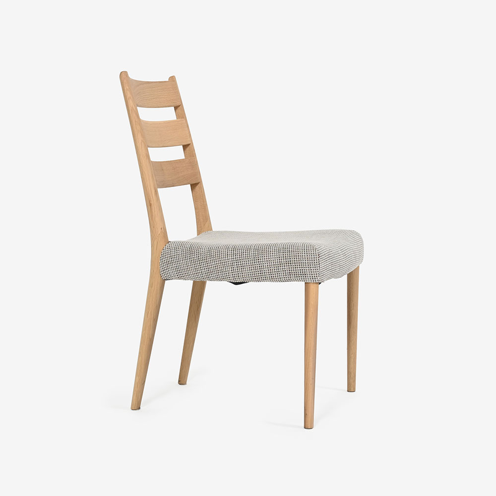 カリモク家具 ダイニングチェア「C3015DCEG」オーク材ピュアオーク色 布#モダンB450ミックスグレー色