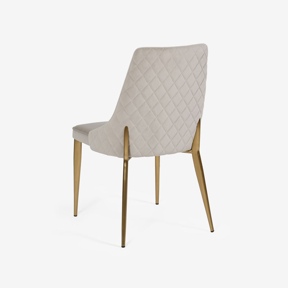 ダイニングチェア「CORZA コルザ No.1」布YNR04/脚ゴールド