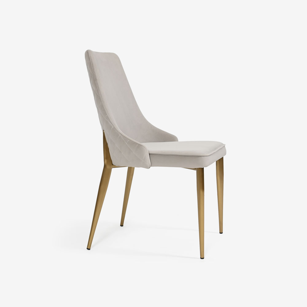 ダイニングチェア「CORZA コルザ No.1」布YNR04/脚ゴールド