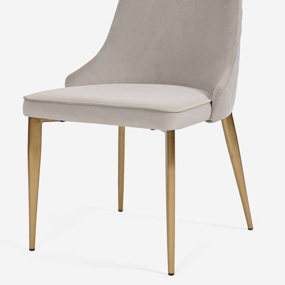 ダイニングチェア「CORZA コルザ No.1」布YNR04/脚ゴールド