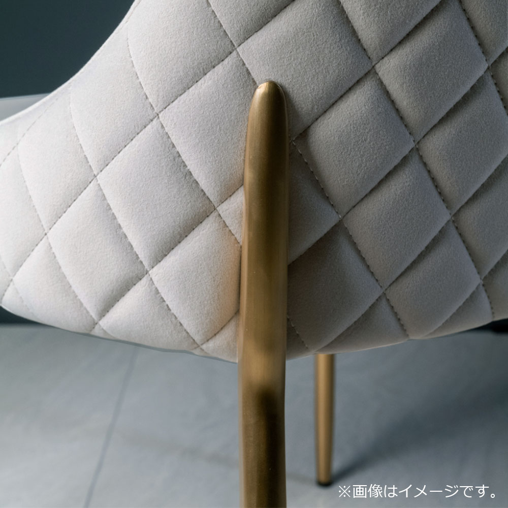 ダイニングチェア「CORZA コルザ No.1」布YNR04/脚ゴールド