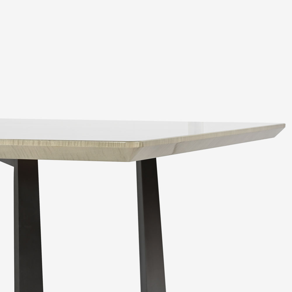 ダイニングテーブル「CORZA コルザ No.4」シカモアSK-09/脚ブラック【受注生産品】