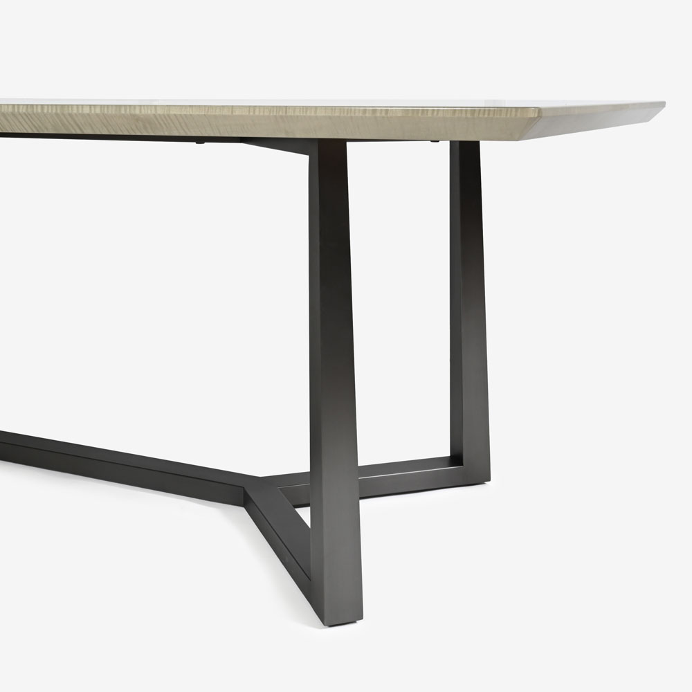 ダイニングテーブル「CORZA コルザ No.4」シカモアSK-09/脚ブラック【受注生産品】