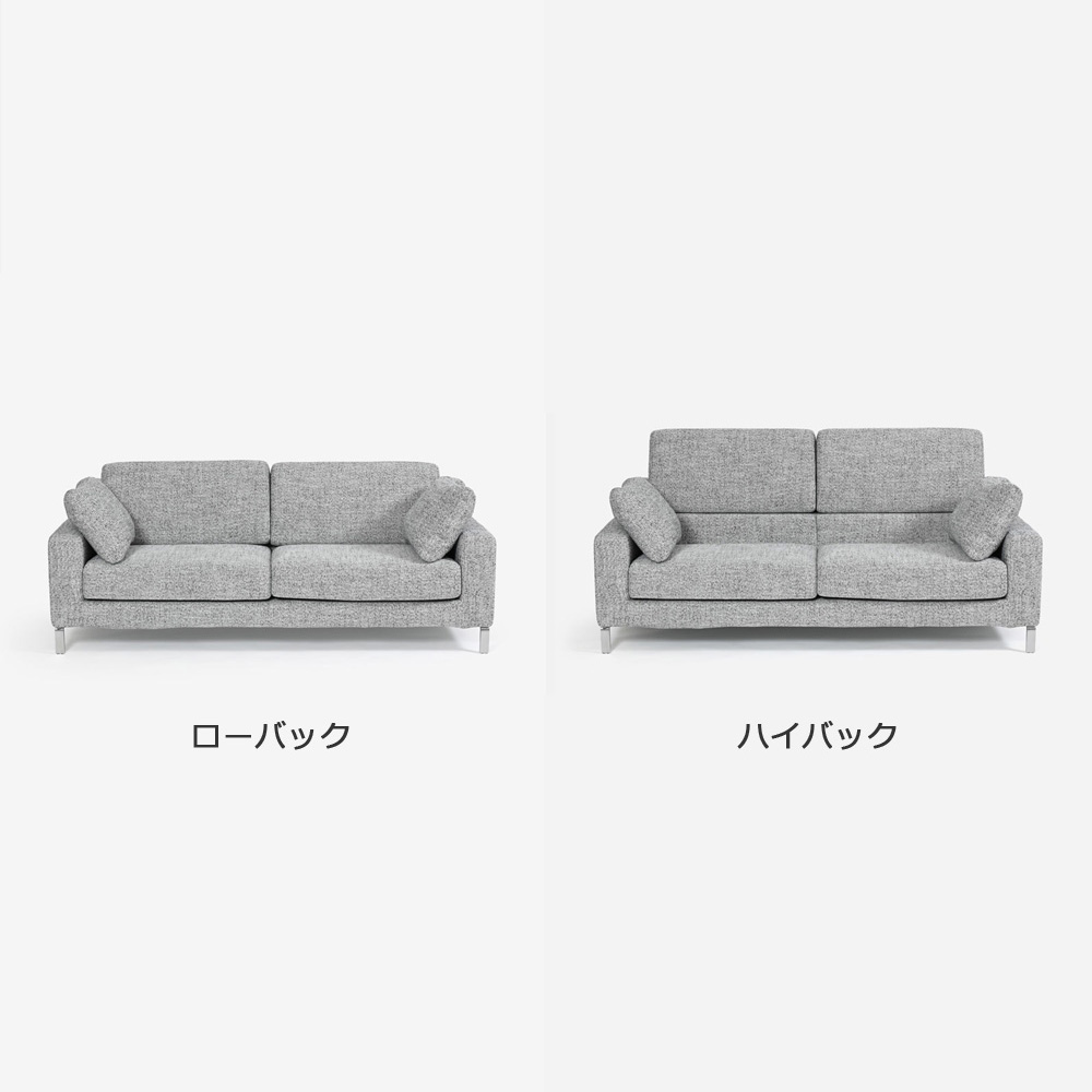 ソファ 3人掛け「リーデル」幅202cm カバーリング仕様 布#eu-2/J262GL