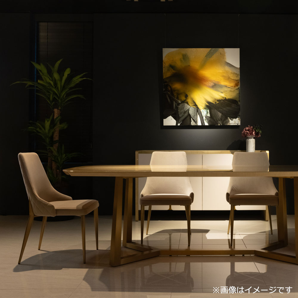ダイニングチェア「CORZA コルザ No.1」布YNR04/脚ゴールド