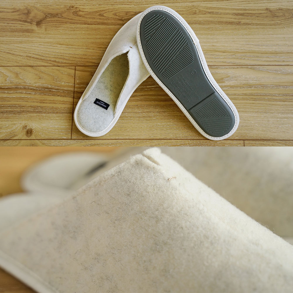 ルームシューズ「ルームズ イージーウォッシュ」アイボリー色 全2サイズ