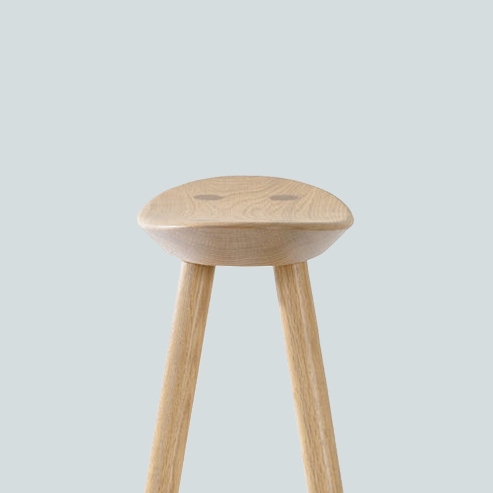 浜本工芸 スツール「No.7553」高さ44cm オーク材 プレミアムオーク(PR)色［No.7550］