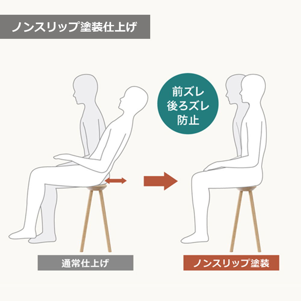 浜本工芸 スツール「No.7553」高さ50cm オーク材 プレミアムオーク(PR)色［No.7550］