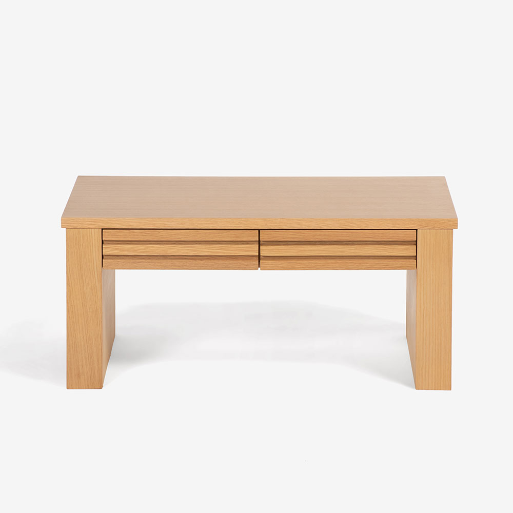 センターテーブル「シネマ2」レッドオーク材 ホワイトオーク色 | 大塚 