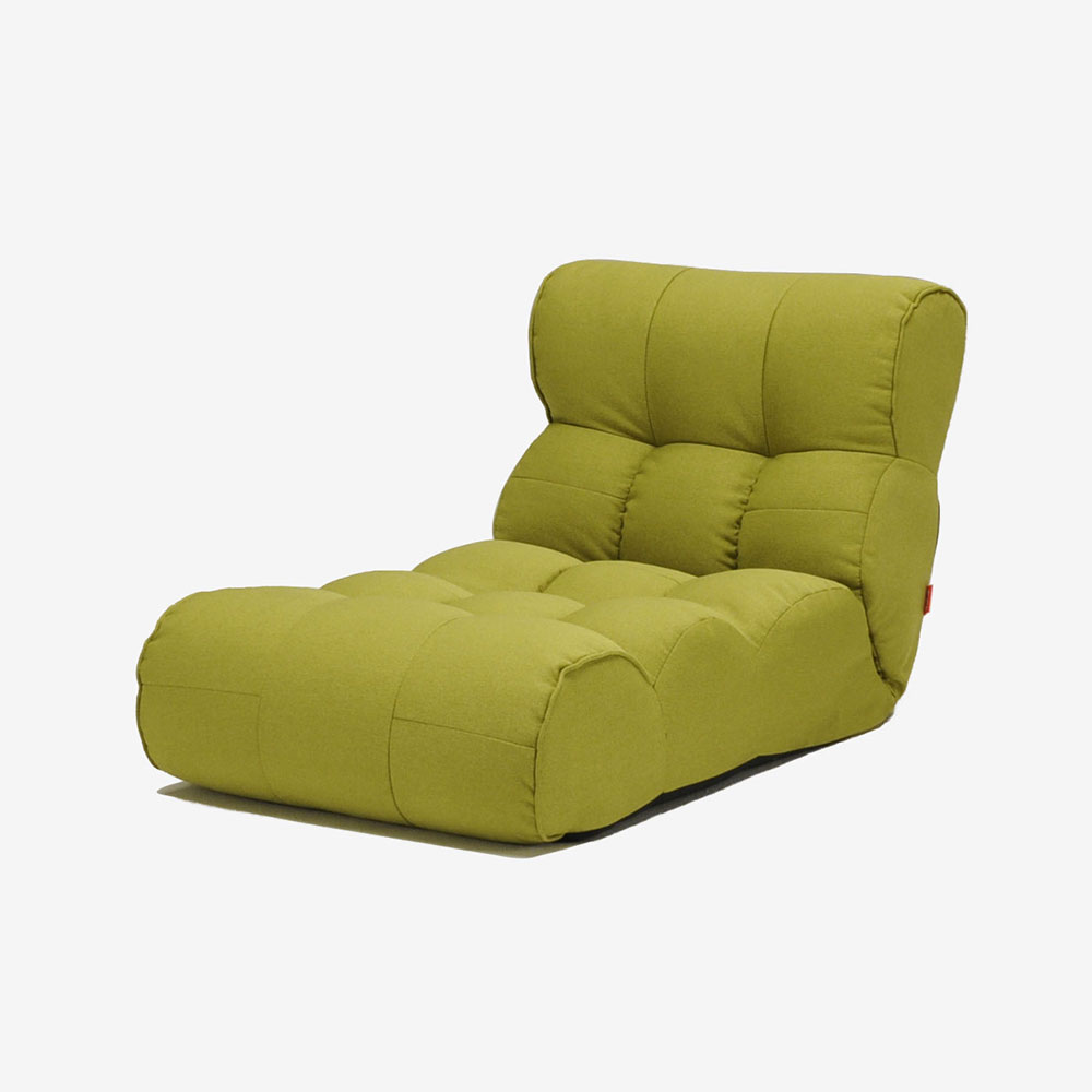 フロアチェア  座椅子 「ピグレットJr ロング」フレッシュグリーン色