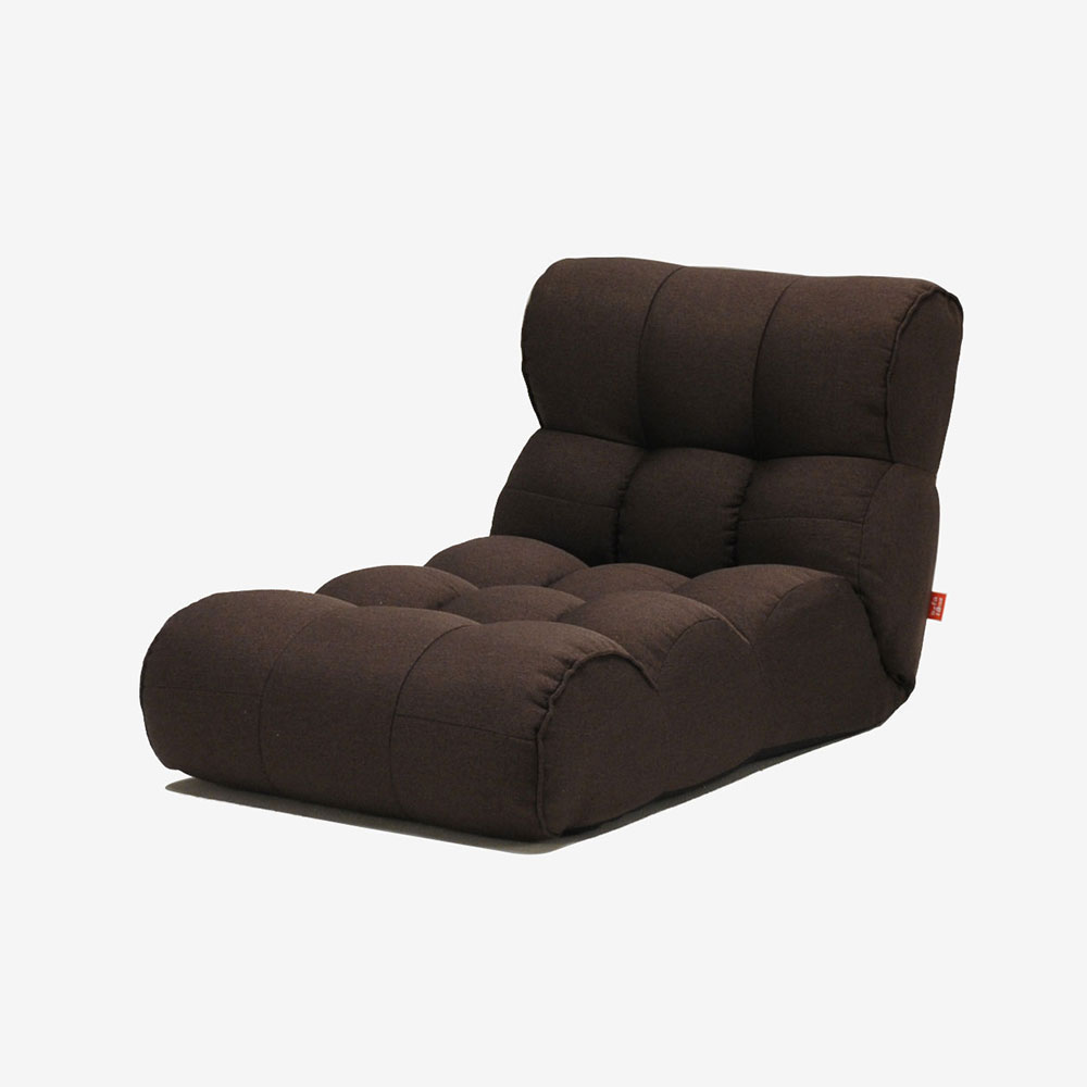 フロアチェア  座椅子 「ピグレットJr ロング」コーヒーブラウン色