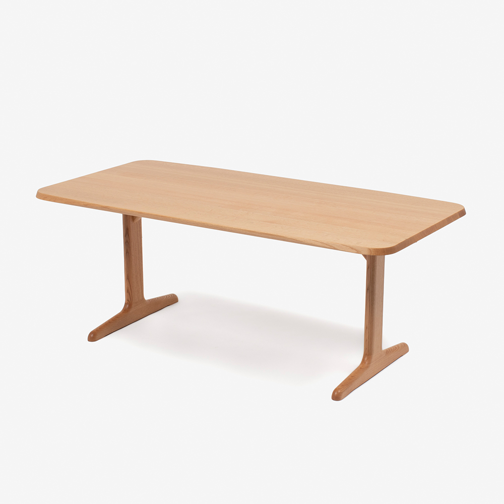 ダイニングテーブル「セレスタ」オーク材NP色2本脚(3型)高さ70cm全60サイズ【受注生産品】