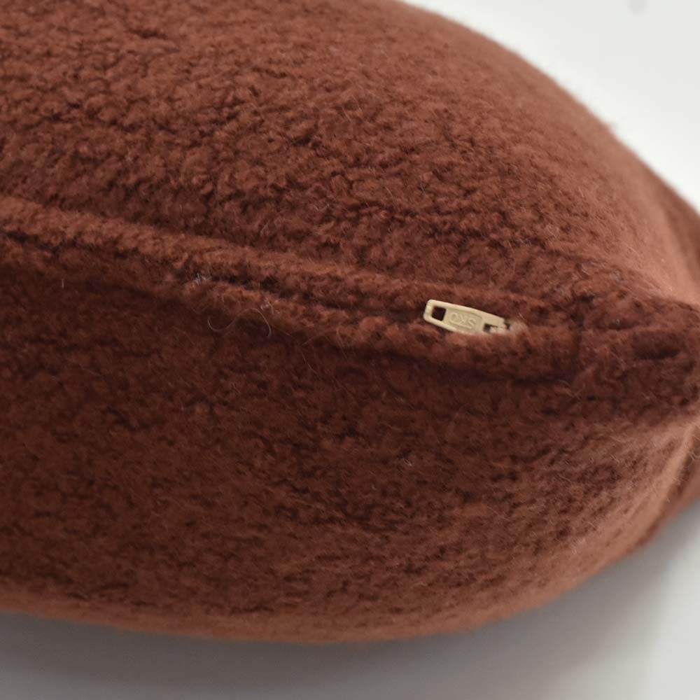 クッションカバー「ペコラ」テラコッタ 45cm角