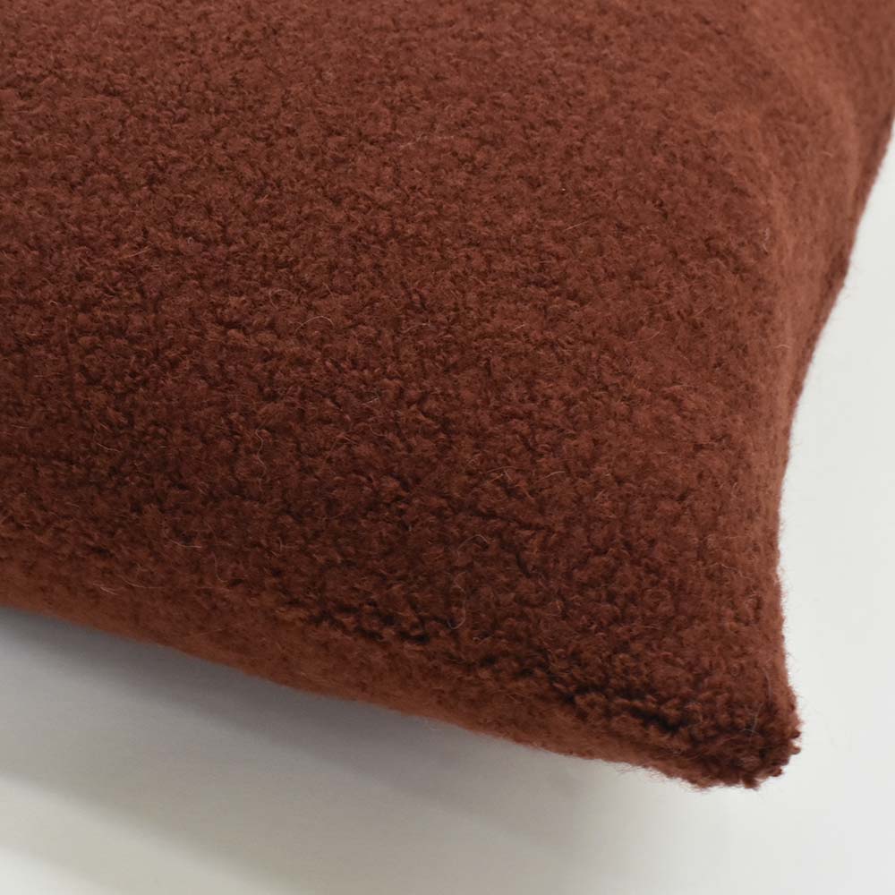 クッションカバー「ペコラ」テラコッタ 45cm角