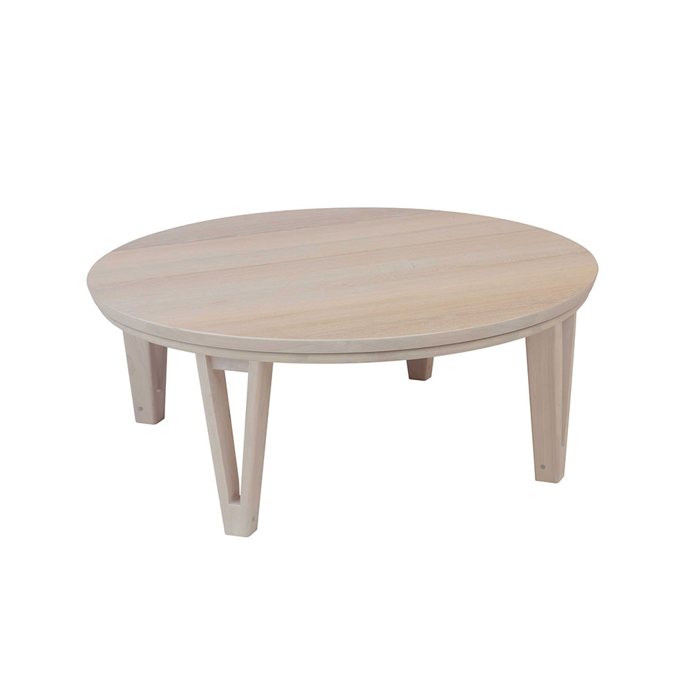 こたつ「アーバン」円形 ホワイトウォッシュ色 全2サイズ