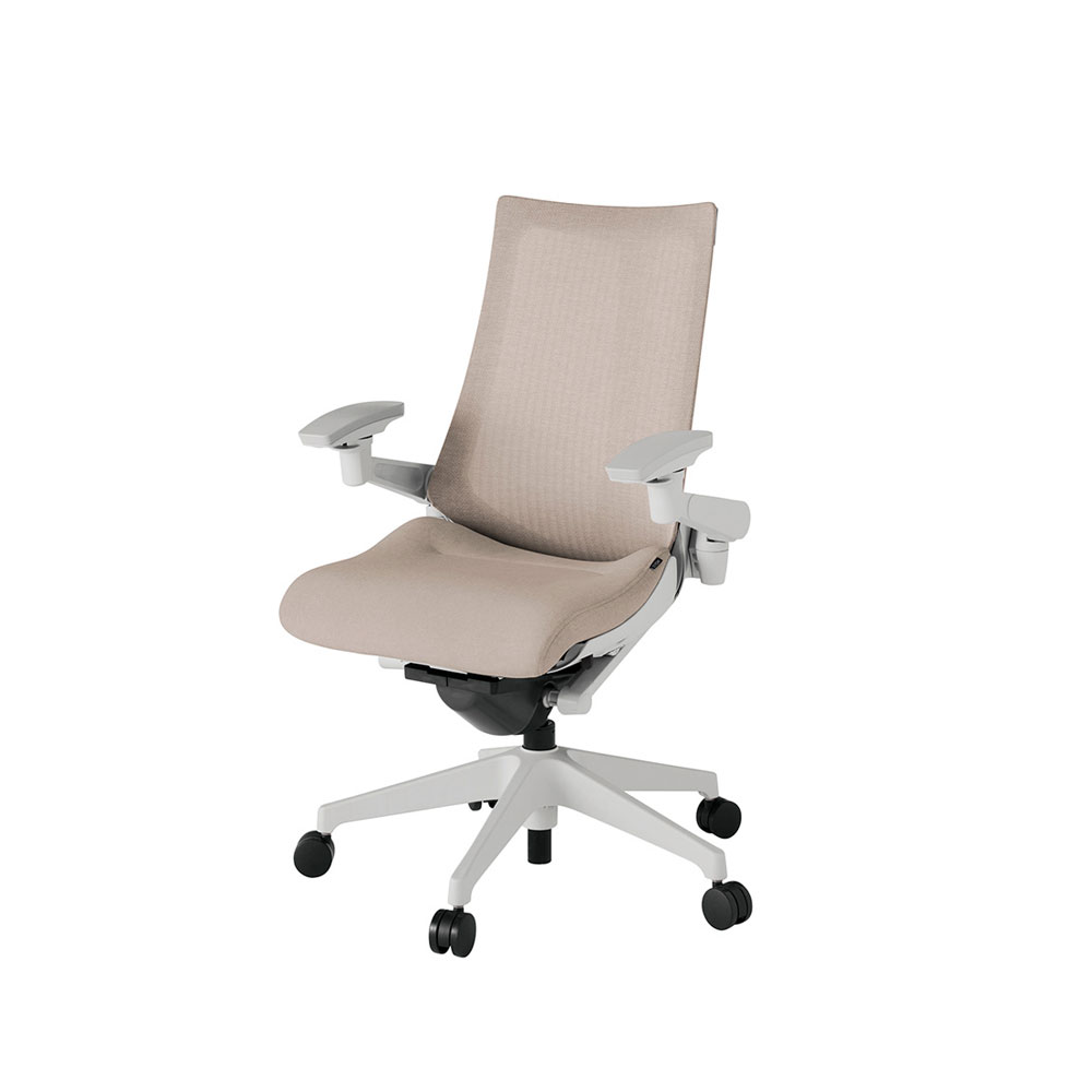 デスクチェア「アクト2 KJ-477JEM-GNF6」アジャスタブル肘 ベースカラー/ライトグレー 張地/グレイッシュブラウン【受注生産品】【イトーキ 冬のボーナスキャンペーン 12月22日(月)16時まで10%OFF】