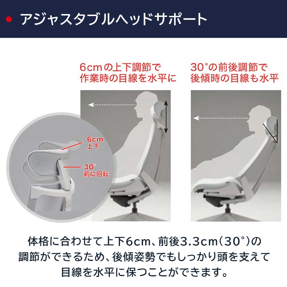 デスクチェア「アクト2 KJ447SAEMGNT7T6」アジャスタブル肘 ヘッドレスト付き ベースカラー/ライトグレー 張地/ホワイトグレー【受注生産品】【イトーキ 冬のボーナスキャンペーン 12月22日(月)16時まで10%OFF】
