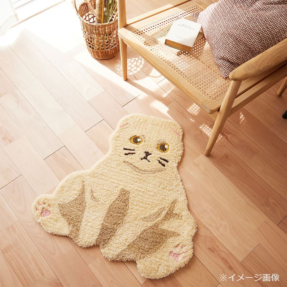 ラグ「スコスワリ」クリーム 72x70cm