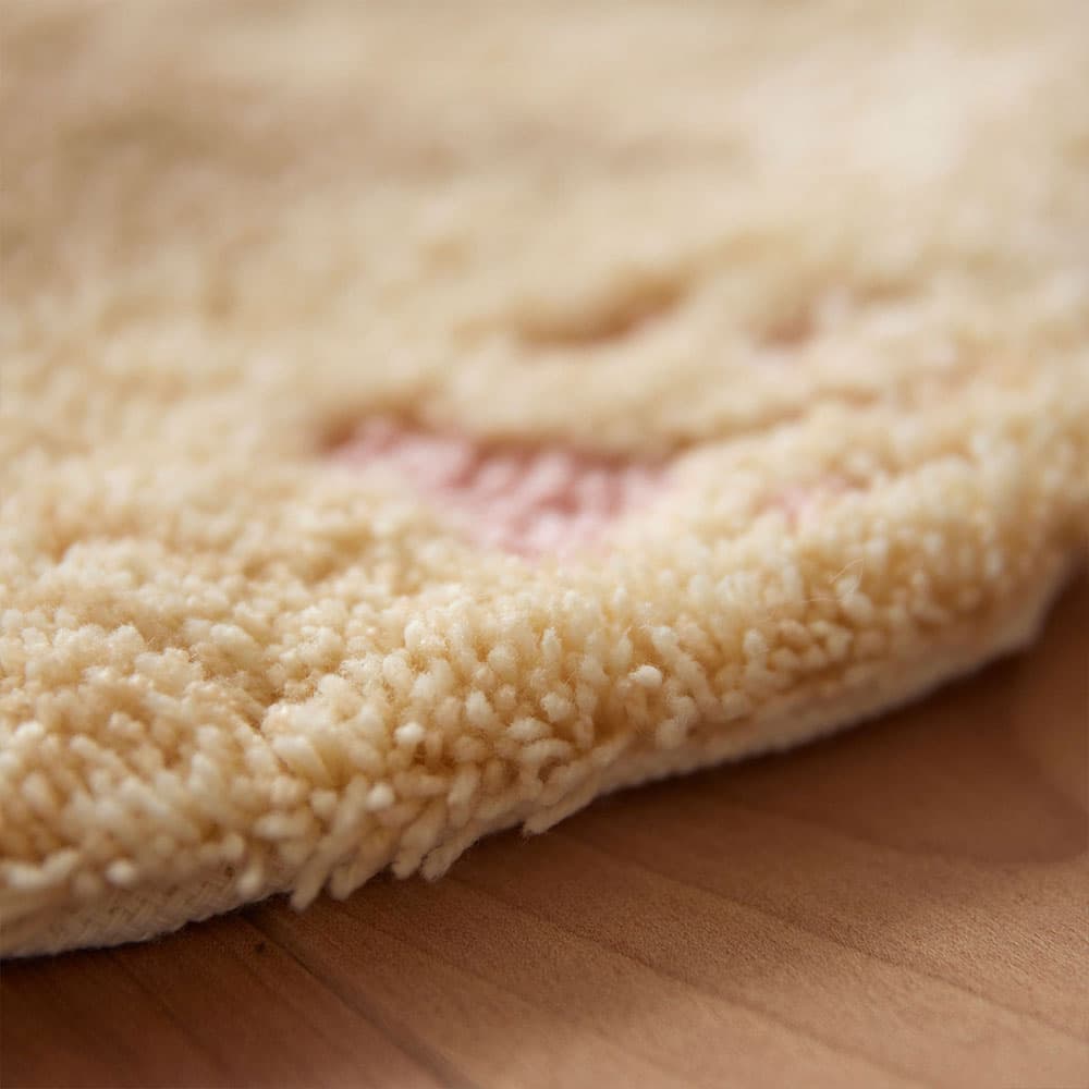 ラグ「スコスワリ」クリーム 72x70cm