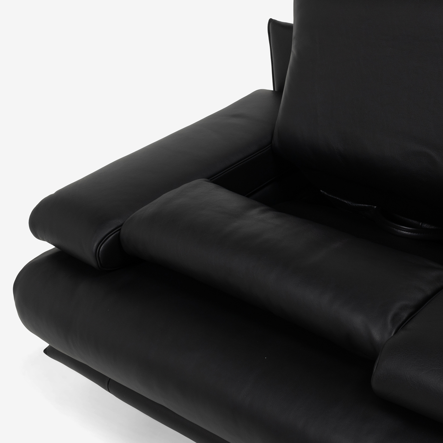 ROLF BENZ（ロルフベンツ）アームチェア 「6500」 革ブラック色【決算セールのため40%OFF】