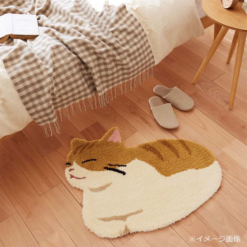 ラグ「コウバコスワリ」チャトラ 70ｘ60cm