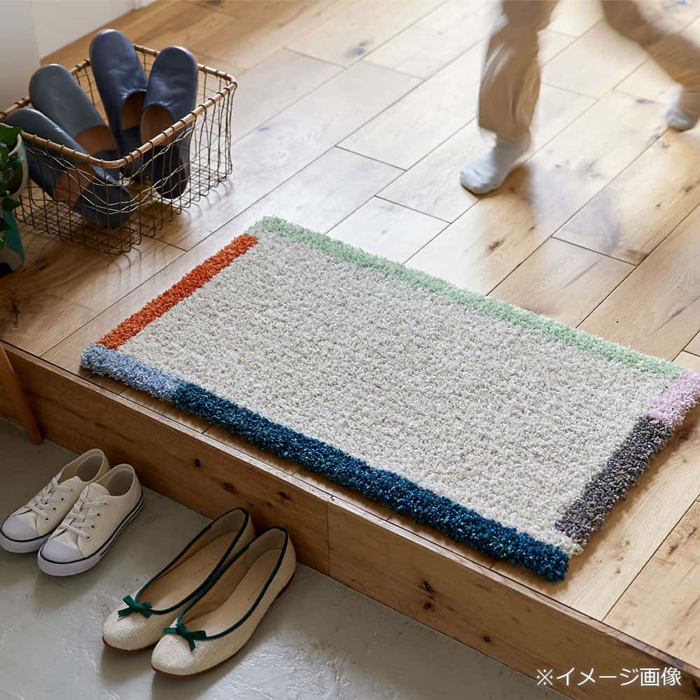 マット「カラーフレーム」 アイボリー 45ｘ75cm