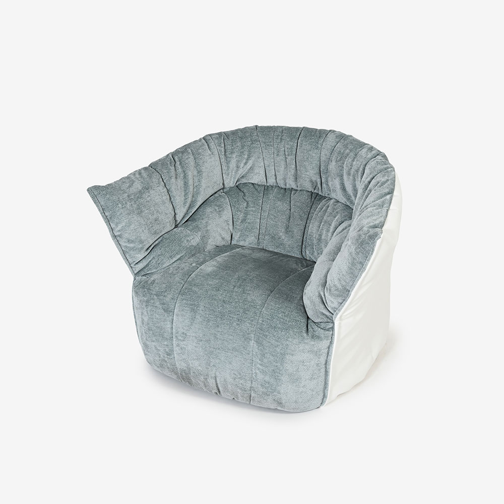 ligne roset（リーン・ロゼ）アームチェア「ロゼブリガンタン」1人掛け 幅95cm コンビ張り 布＃RE-125/合成皮革＃RE-440【受注生産品】