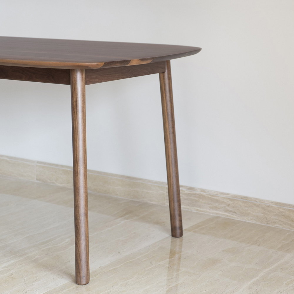 IKASAS（イカサ）ダイニングテーブル「SUIPPO-スイッポ-DINING TABLE 150/200」ウォールナット材 全2サイズ