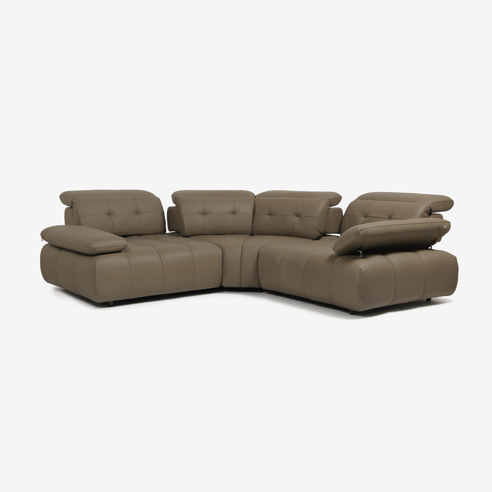 CORIUM（コリウム）コーナーソファ3点セット「ヴァロ model.COR-A6351」革#CO-JRY513E パインバーク色