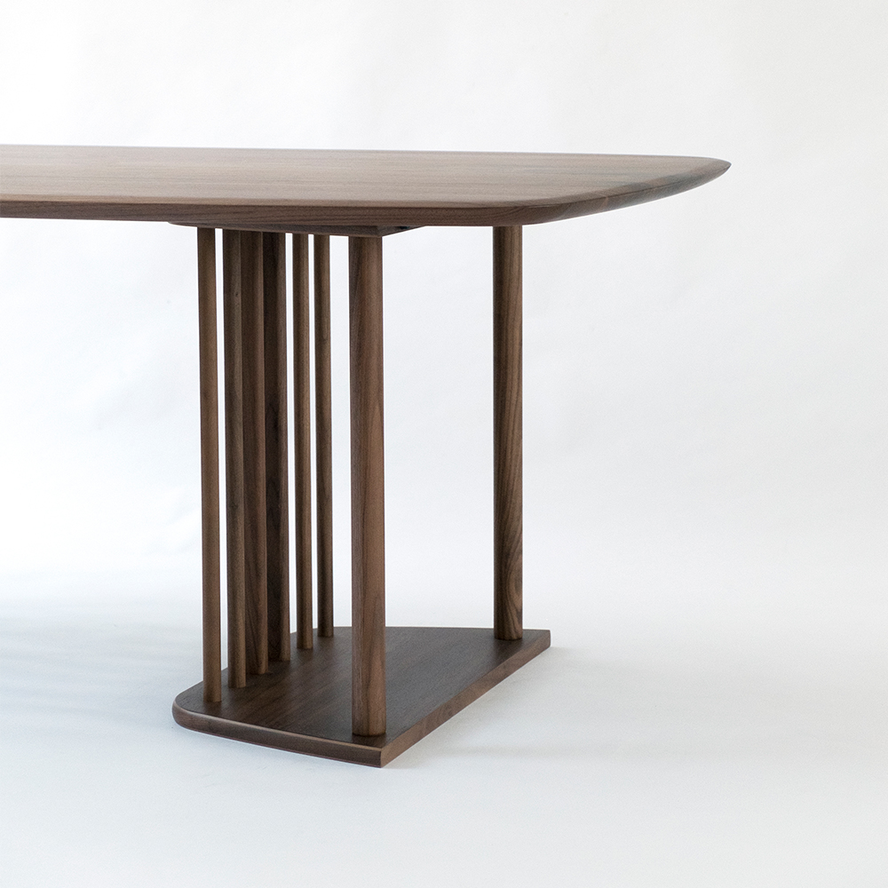 IKASAS（イカサ）リビングテーブル「SUIPPO-スイッポ-LIVING TABLE 165」ウォールナット材 ハイ/ロー組み替え可能