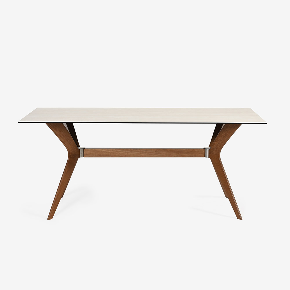 Calligaris（カリガリス）ダイニングテーブル「Tokyo CS18-FR」天板セラミックガラス P32Cホワイトトラバーチン色 全2サイズ