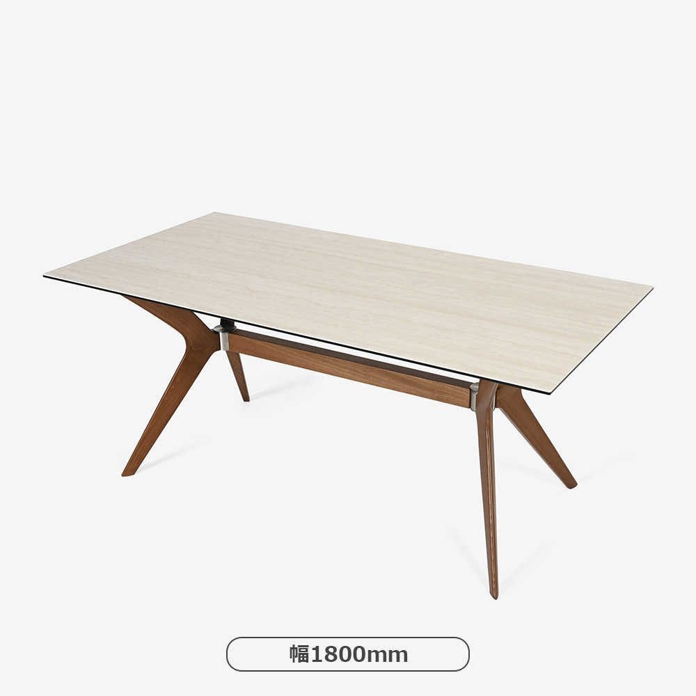 Calligaris(カリガリス)ダイニングテーブル「Tokyo CS18-FR」天板セラミックガラス P32Cホワイトトラバーチン色 全2サイズ