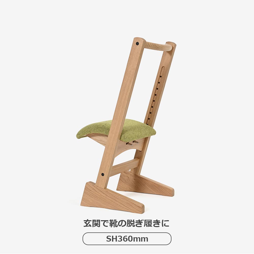 匠工芸 スツール「PARROT CHAIR パロットチェア」オーク材 布#F1Vesper GR色【受注生産品】