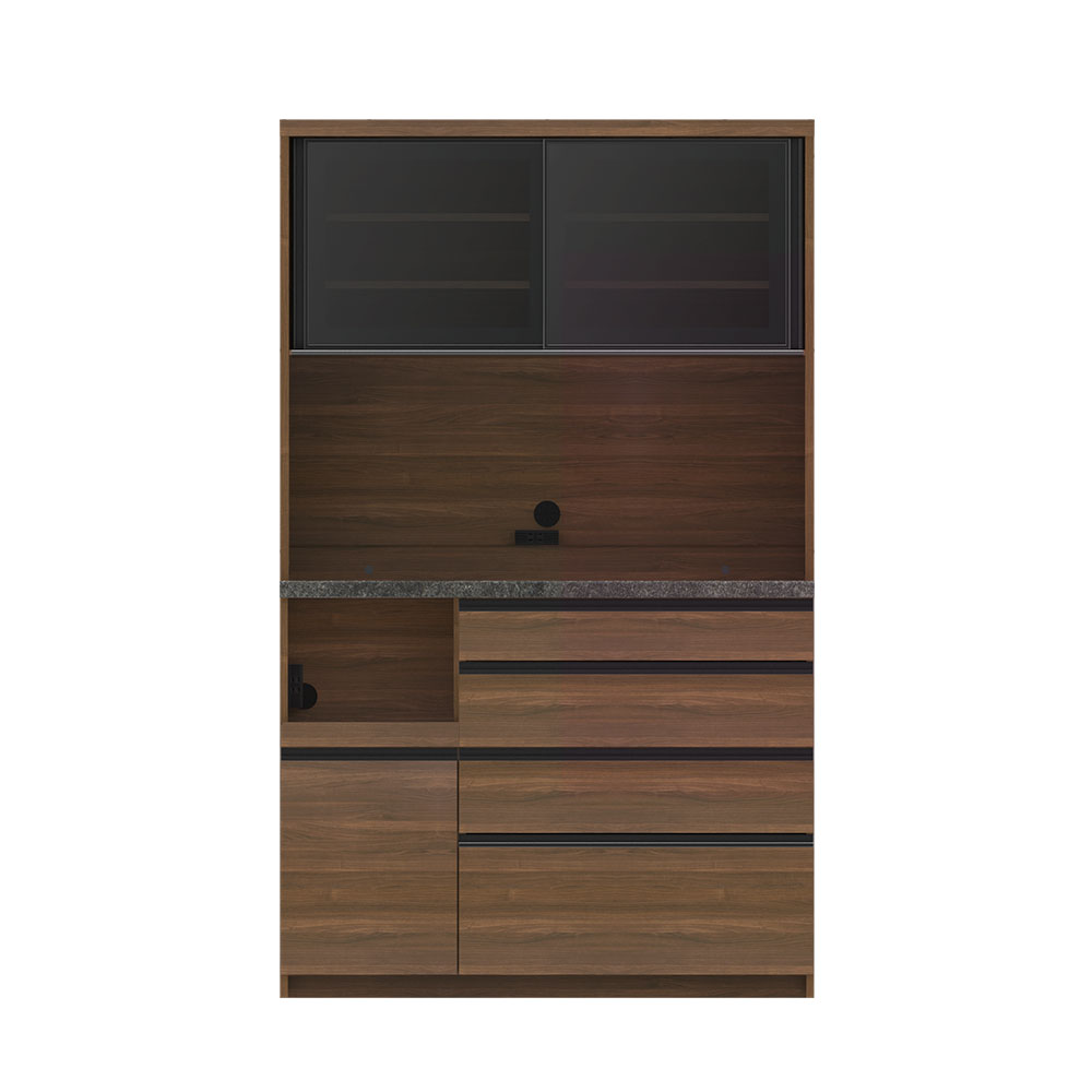 Pamouna（パモウナ）オープンボード「ECA-1200R」幅120cm 奥行50cm 高さ197.5cm スライドドア ハイカウンター 全3色