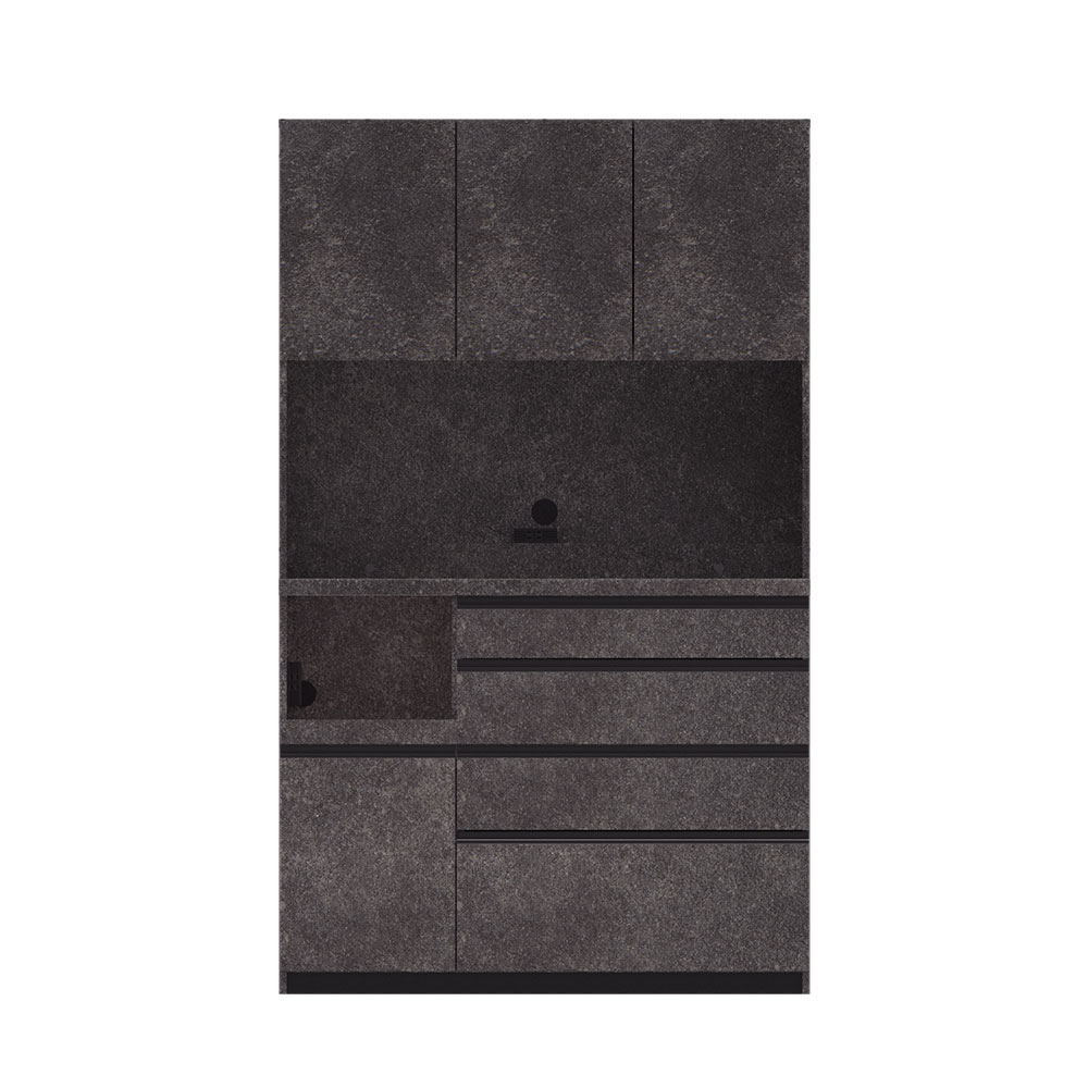 Pamouna(パモウナ)オープンボード「ECB-S1200R」幅120cm 奥行44.5cm 高さ197.5cm 開き扉 ハイカウンター 全3色