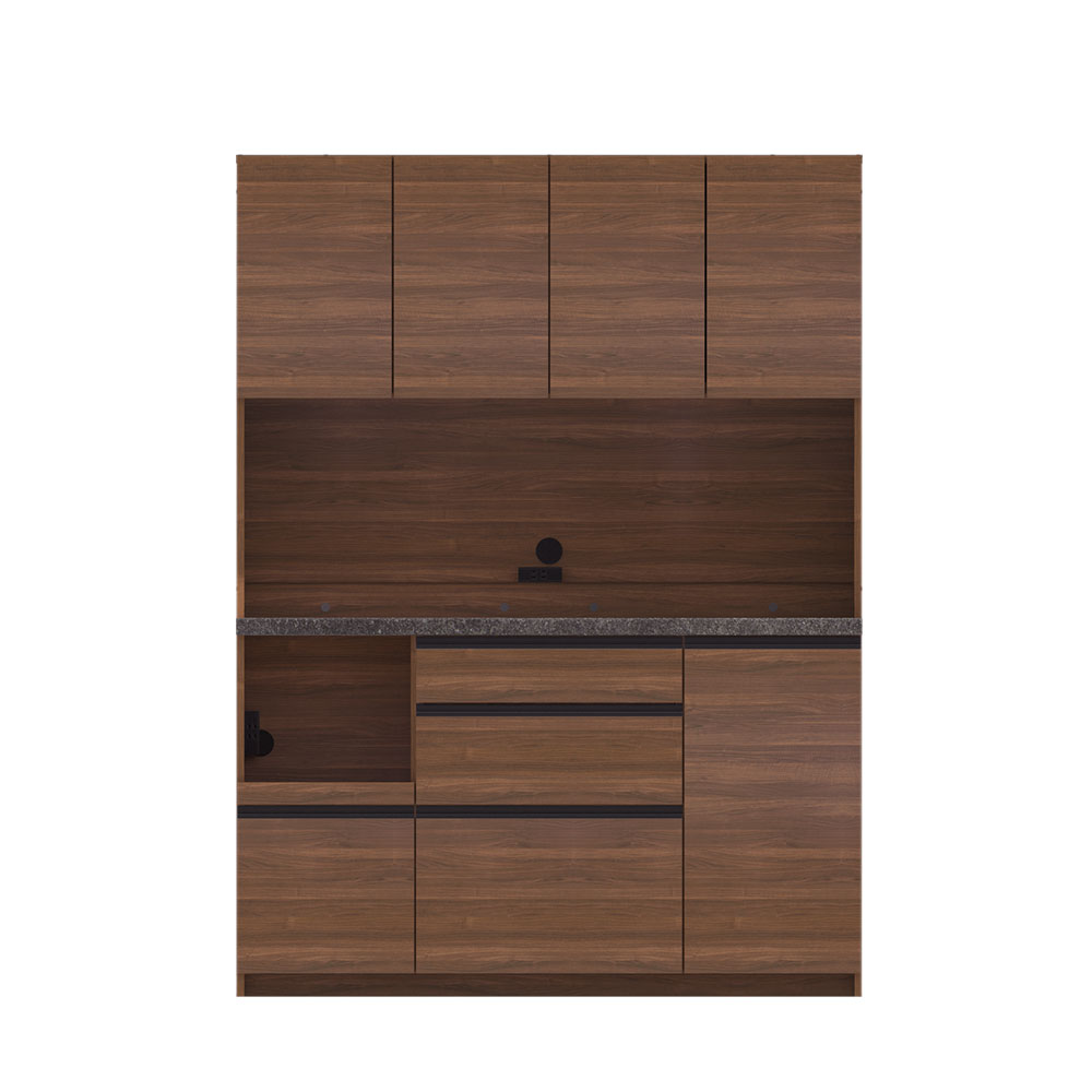 Pamouna（パモウナ）オープンボード「EMB-1400R」幅140cm 奥行50cm 高さ188.5cm 開き扉 レギュラーカウンター 全3色